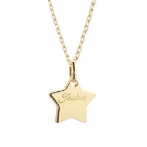 Collier personnalisé - étoile - Plaqué or