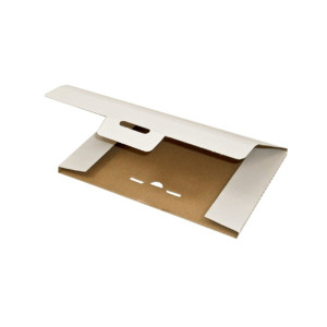 1500 x Großbriefkarton 350x250x20 mm in weiß - 345x245x20