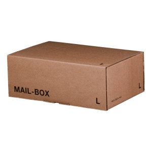 80 x Versandkarton Mail-Box L 395x248x141 mm Karton in braun