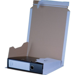 60 x weiße Ordnerverpackungen 320x290x35-80 mm
