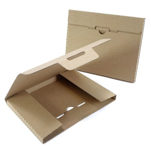 550 x Großbriefkarton 245x200x20 mm in braun - Außenmaß