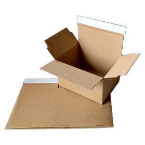 160 x 380x260x150 mm Automatikkarton Fix-Aufrichtekarton aus Wellpappe