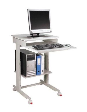Datorbord - Twin Click 6820, grå laminat