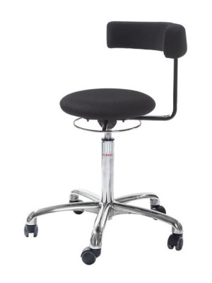 Ergonomisk Åkstol Saturn, svart, tyg