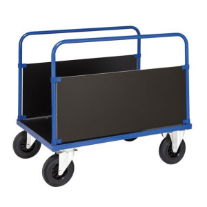 Plattformsvagn Uvan, LxBxH 1000x700x260 mm, blå, 2 gavlar långsidan