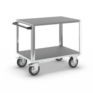 Bordsvagn Industri, 2 hyllplan av plywoodskivor med halkfri yta, hyllp