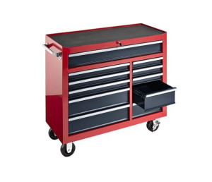 Verktygsvagn Arne, HxBxD 1007 x 1067 x 458 mm, 11 lådor, röd
