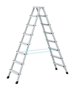 Dubbelsidig trappstege Torleif, kan användas från båda sidor, 2 x 8 st