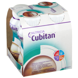 Cubitan Schokoladengeschmack Trinkflasche 4x200 ml Flüssigkeit