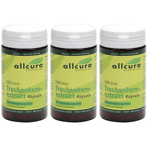 allcura Traubenkernextrakt 3x100 St Kapseln