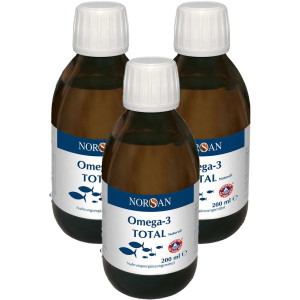 3x Norsan Omega-3 Total Naturell flüssig 3x200 ml Flüssigkeit
