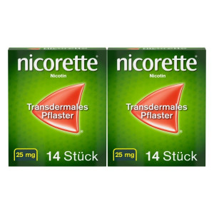 2x Nicorette TX Pflaster 25 mg 2x14 St transdermal