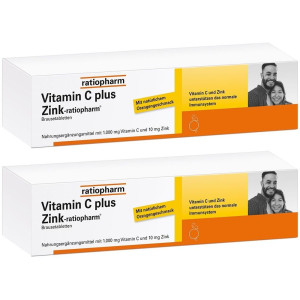 Vitamin C Plus Zink-ratiopharm Brausetabletten 2x 2x40 St