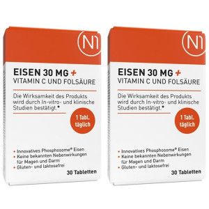 N1 Eisen 30 mg+Vitamin C und Folsäure Tabletten 2x 2x30 St