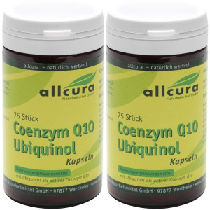 allcura Coenzym Q10 Ubiquinol 100 mg Kapseln 2x 2x75 St