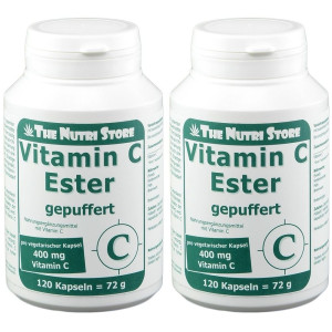 The Nutri Store Vitamin C Ester 400 mg gepuffert vegetarische Kps. 2x 2x120 St Kapseln