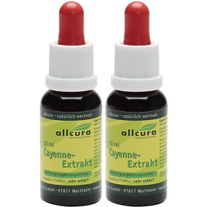 allcura Cayenne Extrakt sehr scharf 2x 2x20 ml Flüssigkeit