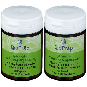 BioPräp Methylcobalamin Vitamin B12 100 µg Kapseln 2x 2x60 St