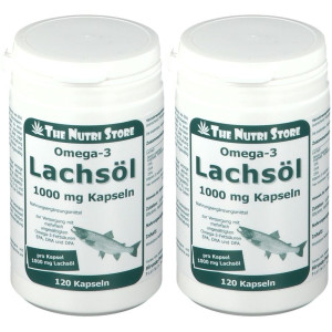 The Nutri Store Omega 3 Lachsoel 1000Mg x2 2x120 St Kapseln