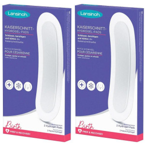 Lansinoh KAISERSCHNITT-Hydrogel-Pads 2x 2x2 St Kompressen