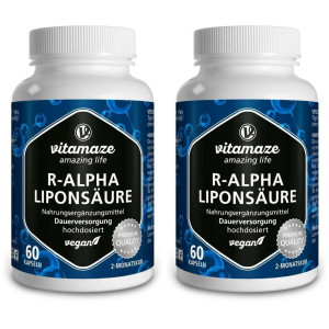 vitamaze R-Alpha-Liponsäure 200 mg hochdosiert vegan Kaps. 2x 2x60 St Kapseln