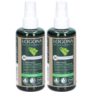 LOGONA Stärkendes Kopfhauttonikum Bio-Brennnessel & Bio-Birke 2x 2x150 ml
