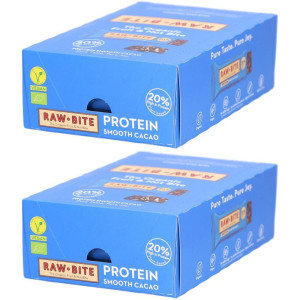 RAWBITE RAW Bite – Protein Smooth Cacao 12x45g 2x 2x12x45 g