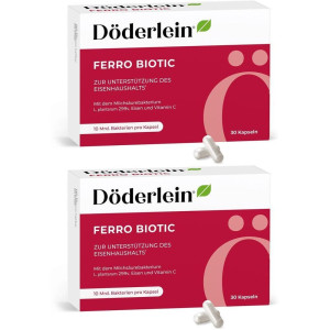 Döderlein Ferro Biotic Eisen+Milchsäurebakt.Kaps. 2x 2x30 St Kapseln