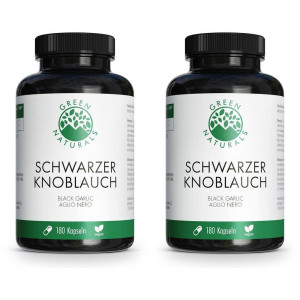 Green Naturals schwarzer Knoblauch 750mg vegan Kps 2x 2x180 St Kapseln