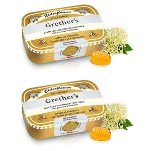Grether’s Pastilles Grethers Elderflower zuckerfrei Pastillen 2x 2x110 g