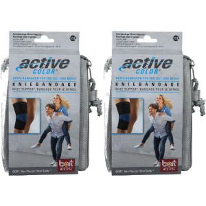 Bort ActiveColor Kniebandage XXL schwarz 2x 2x1 St Bandage(s)