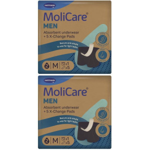 Molicare men Absorbent underwear+5 Pads Gr.M 2x 2x1 St