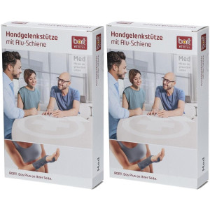 Bort Handgelenkstütze m.Aluschiene re.S grau 2x 2x1 St Bandage(s)