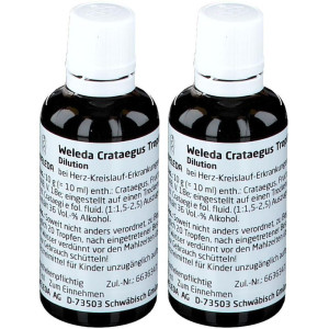 Weleda Crataegus Tropfen 2x 2x50 ml Mischung