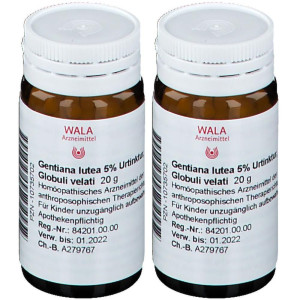 WALA Gentiana Lutea 5% Urtinktur Globuli velati 2x 2x20 g