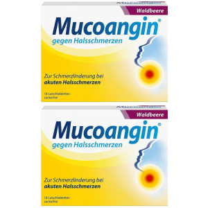 Mucoangin Waldbeere 20 mg Lutschtabletten 2x 2x18 St