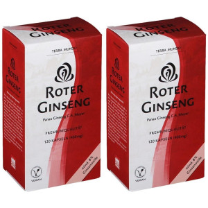 Roter Ginseng 400 mg 8% von Terra Mundo Kapseln x2 2x120 St