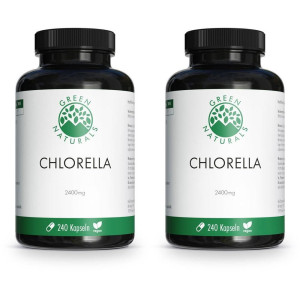 Green Naturals Chlorella Kapseln 2400 mg vegan x2 2x240 St