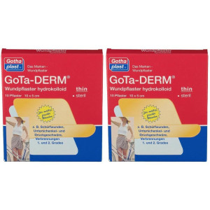 Gothaplast Gota-Derm thin hydrokoll.Wundpfl.steril 5x10 cm x2 2x10 St Pflaster