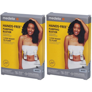 Medela hands-free pumping bustier M weiß x2 2x1 St