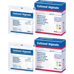 Cutimed Alginate Alginatkompressen 5x5 cm x2 2x10 St Kompressen