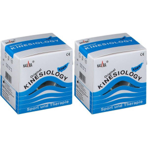 NASARA Kinesiologie Tape 5 cmx5 m blau x2 2x1 St Verband