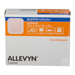 Allevyn Adhesive 7,5x7,5 cm haftende Wundauflage 10 St Verband