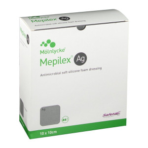 Mepilex Ag Schaumverband 10x10 cm steril 5 St Verband