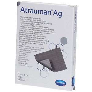 Atrauman Ag 5x5 cm steril Kompressen 10 St