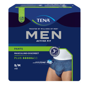 Tena MEN Act.Fit Inkontinenz Pants plus S/M blau 4x12 St Windeln