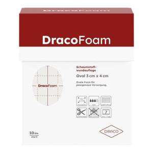 PDM to be maintained Dracofoam Schaumstoff Wundauflage oval 3x4cm 10 St Verband