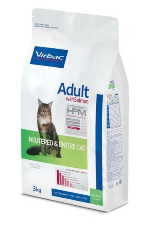 Virbac Veterinary HPM CAT Adult Neutered & Entire - Croquette, aliment complet pour chat adulte s 3000 g Futter