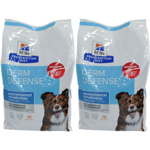 Hill's Prescription Diet Canine Derm Defense 2028296 x2 2x12 kg Pellets