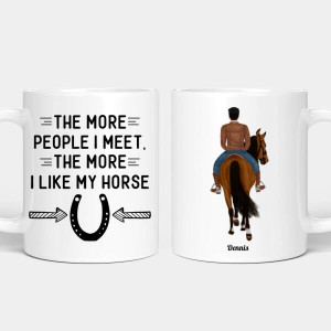 Personalisierte Pferde Tasse - Reiter